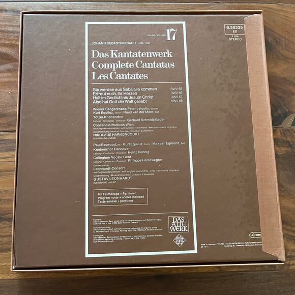 J. S. Bach Das Kantatenwerk Complete Cantatas Vol 17 LP Box Set 1977 Telefunken - Picture 8 of 8
